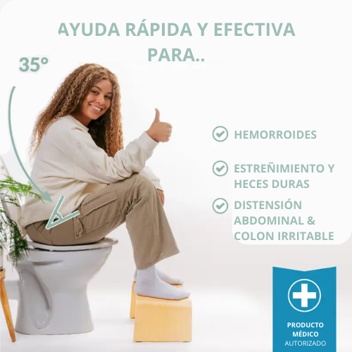 Taburete ergonómico para WC